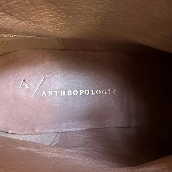 Anthropologie Velvet Ankle Boots in Copper/ Rust with Gold Detail : size 6.5 - Picture 2 of 11